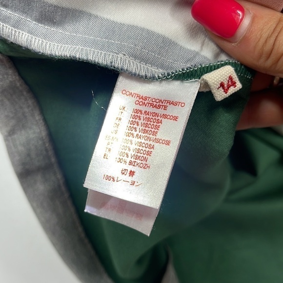 Marni Short Sleeve Multicolored Striped Dress Jersey Back Size 14 - Picture 10 of 13